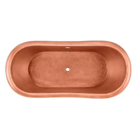 Compact Patina Copper Bathtub For Small Modern Spaces